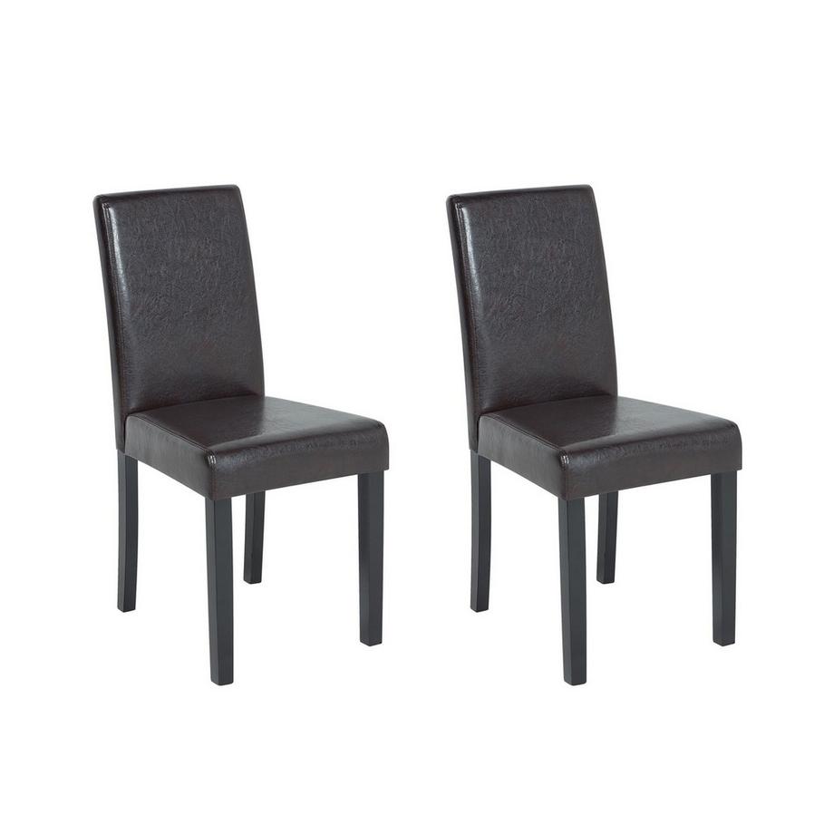 Set mit 2 Stühlen aus Kunstleder Retro BROADWAY