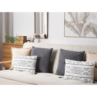 Beliani Lot de 2 coussins en Velours Moderne SCHEFFLERA  