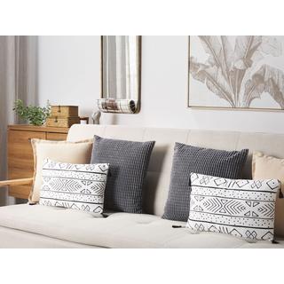 Beliani Lot de 2 coussins décoratifs en Velours Moderne SCHEFFLERA  