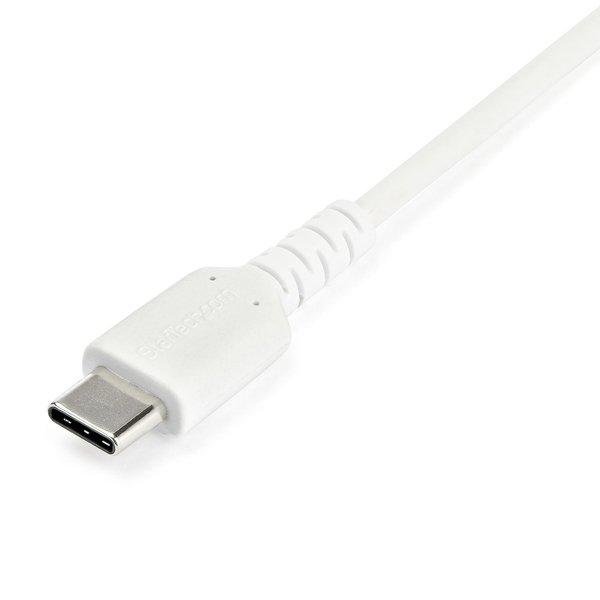 STARTECH.COM  StarTech.com 1m USB-A auf USB-C Ladekabel - Dauerhaftes USB 2.0 auf USB Typ-C Datenübertragungs- und Schnellladekabel - Robuster TPE-Mantel Aramidfaser, MM, 3A - Weiß 