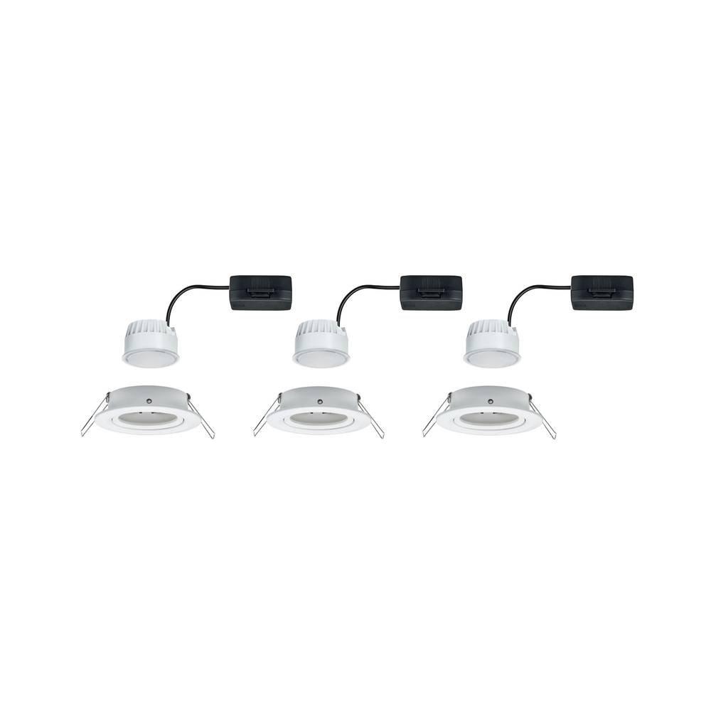 Paulmann LED Einbauleuchte Nova Coin Basisset schwenkbar rund 84mm 50° Coin 3x6W 3x460lm 230V 2700K  