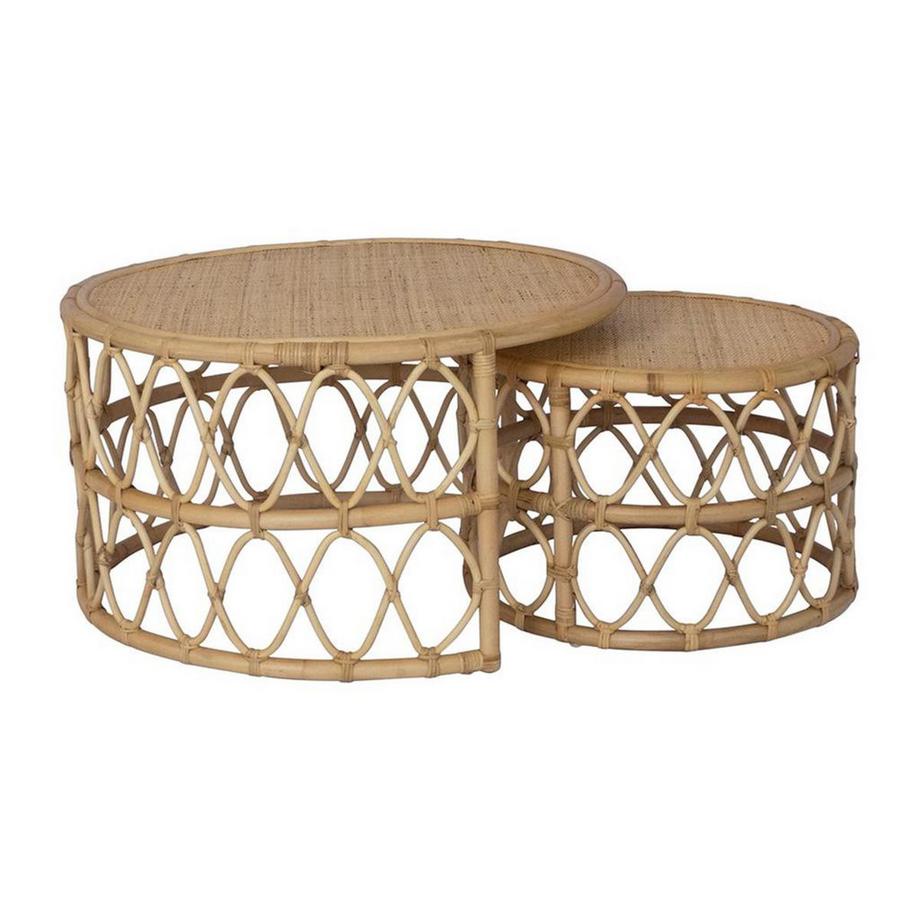 Vente-unique Tavolini a scomparsa Giunco Naturale RONITA  