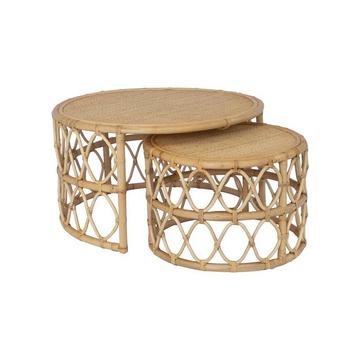 Couchtisch Rattan Naturfarben RONITA