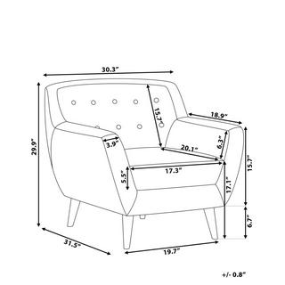 Beliani Fauteuil en Polyester Rétro MOTALA  