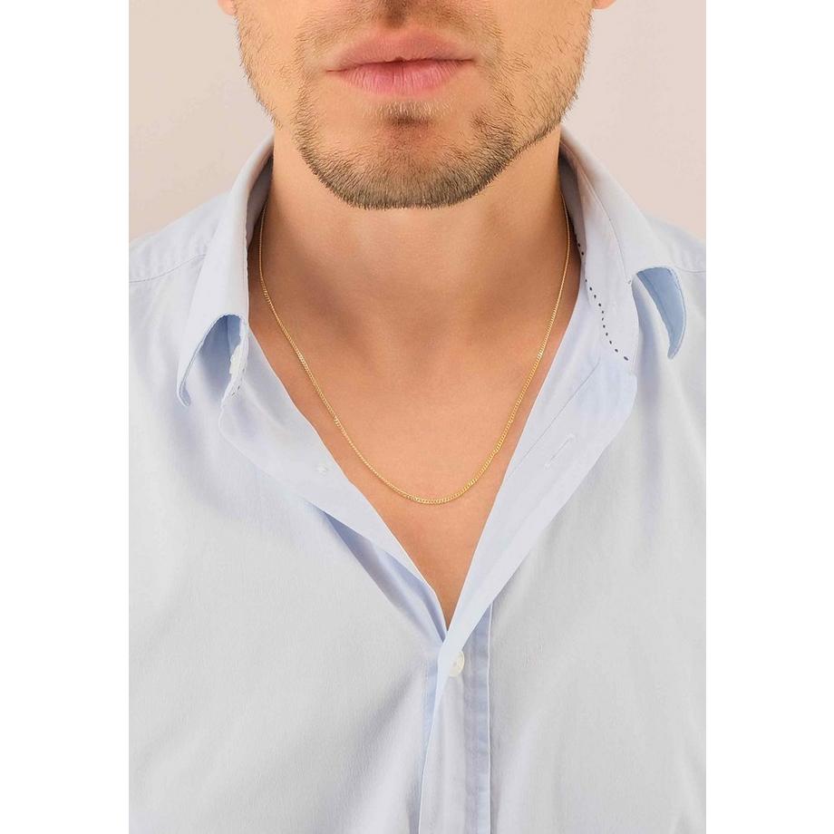 MUAU Schmuck  Collier Panzer Gelbgold 375, 1.6mm, 50cm 