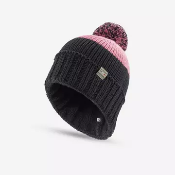 WEDZE BONNET DE SKI PÉRUVIEN ENFANT - TIMELESS - ROSE CORAIL CLAIR