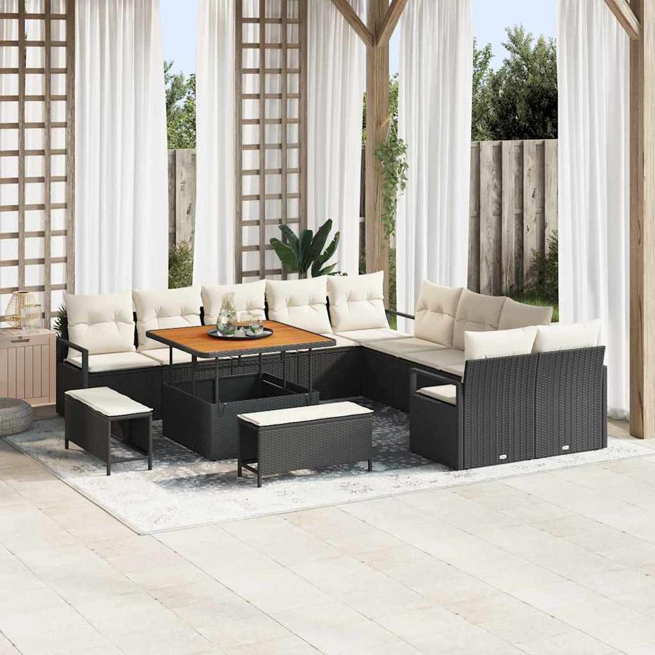 VidaXL Ensemble de canapé de jardin poly rattan  