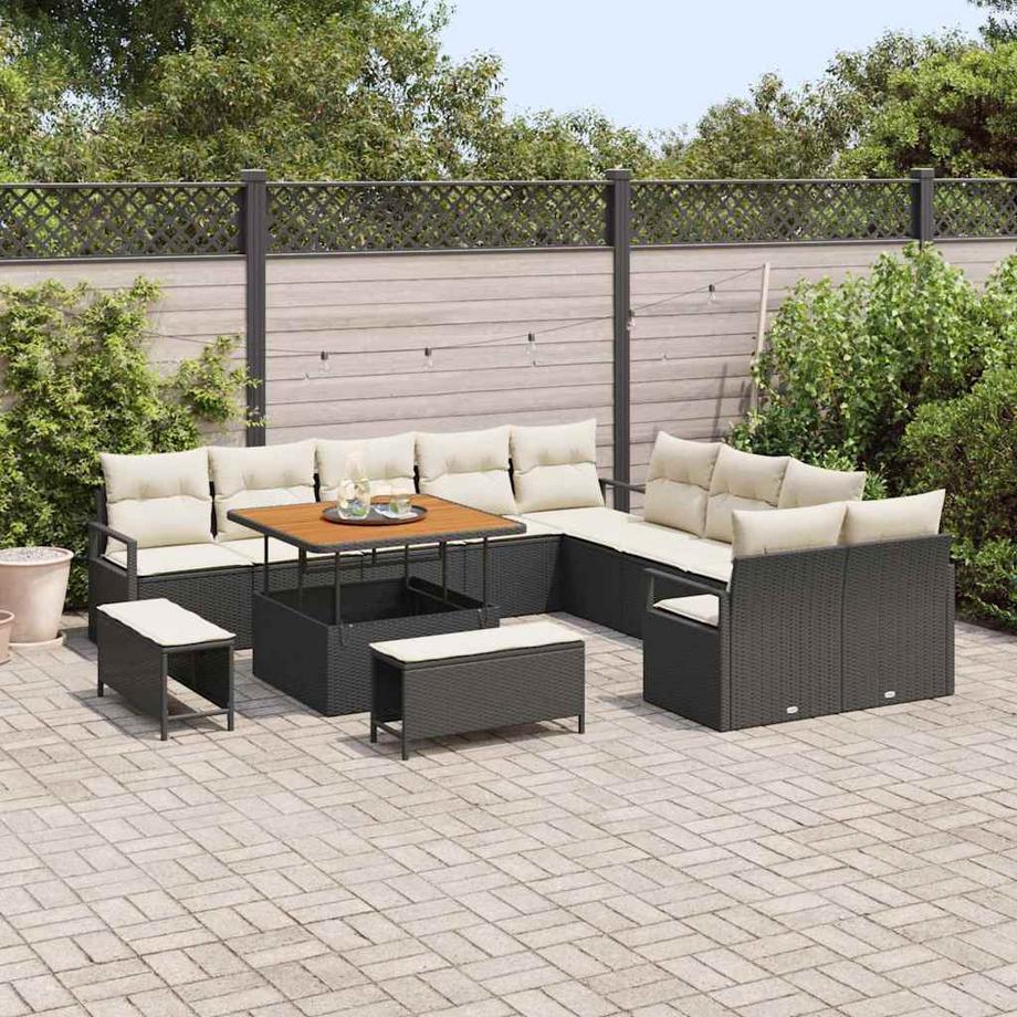 VidaXL Ensemble de canapé de jardin poly rattan  