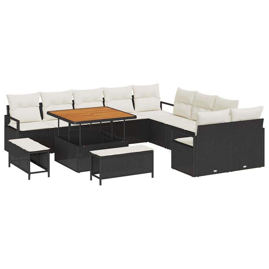 Ensemble de canapé de jardin poly rattan