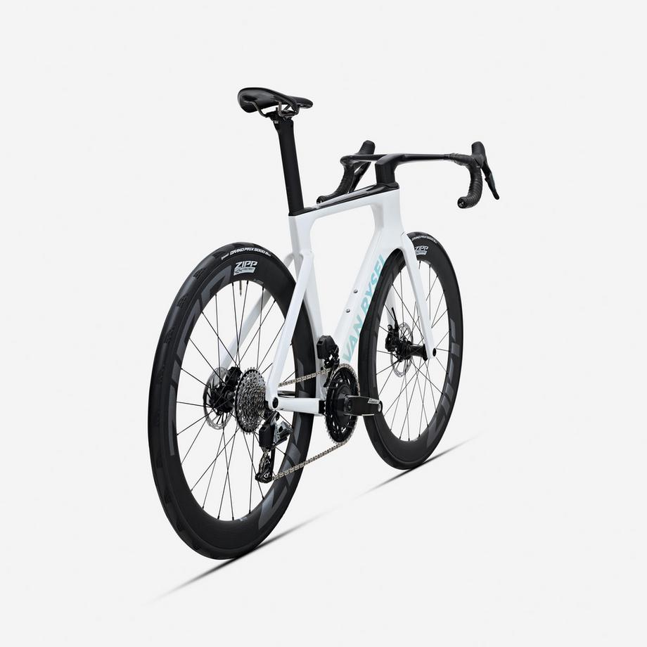 VAN RYSEL  Vélo de route Sram FORCE AXS E1 12V capteur de puissance, RCR-F Pro blanc 