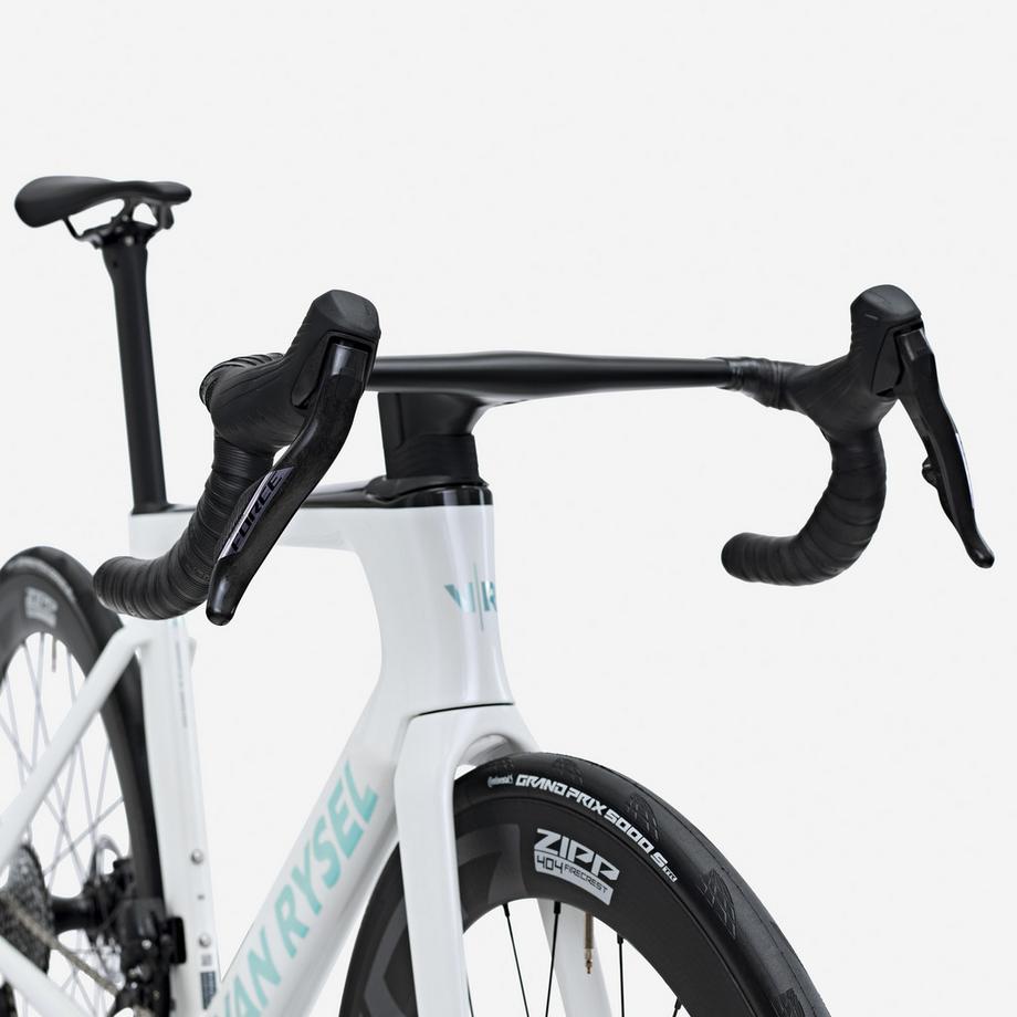 VAN RYSEL  Vélo de route Sram FORCE AXS E1 12V capteur de puissance, RCR-F Pro blanc 