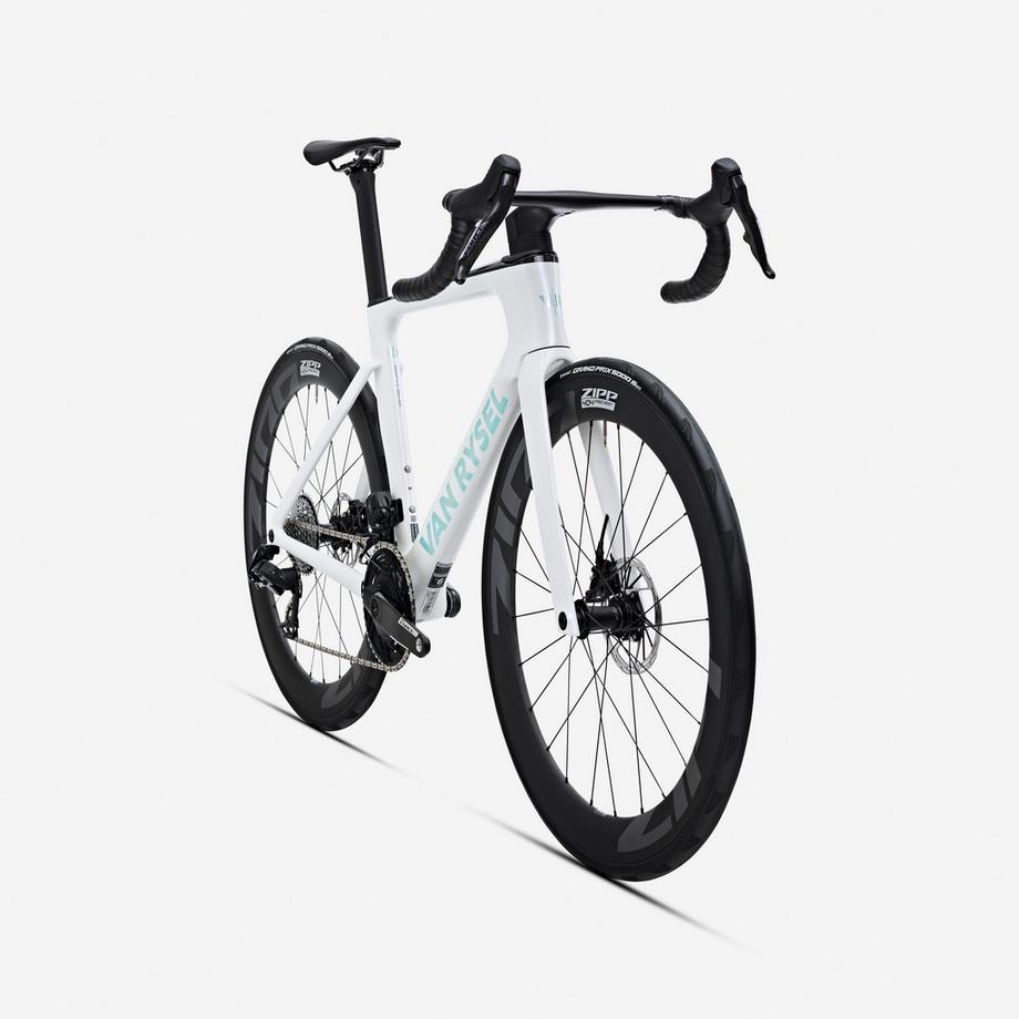 VAN RYSEL  Vélo de route Sram FORCE AXS E1 12V capteur de puissance, RCR-F Pro blanc 