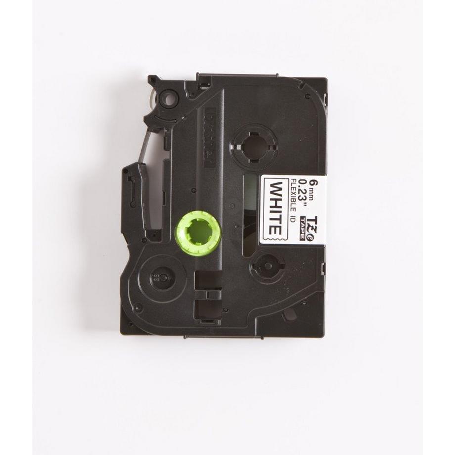 ABB Stotz S&J  Nastro flessibile Brother TZe-FX TZe-FX211 Colore Nastro: Bianco Colore carattere:Nero 6 mm 8 m 