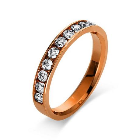 MUAU Schmuck  Mémoire-Ring 585/14K Roségold Diamant 0.5ct. 