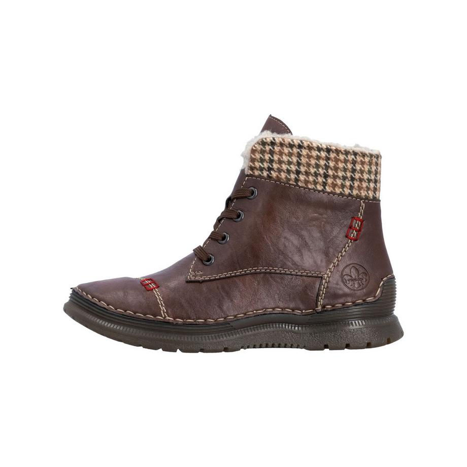 Rieker Stivaletto con lacci e inserto tessile  