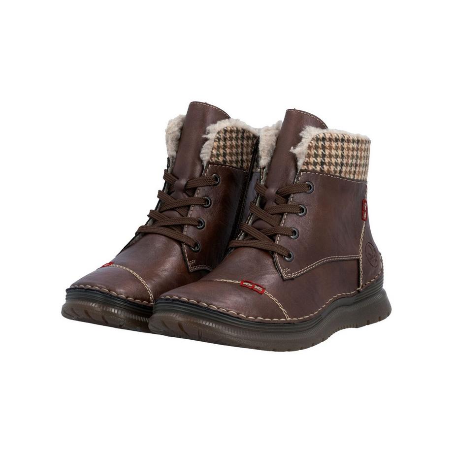 Rieker Stivaletto con lacci e inserto tessile  