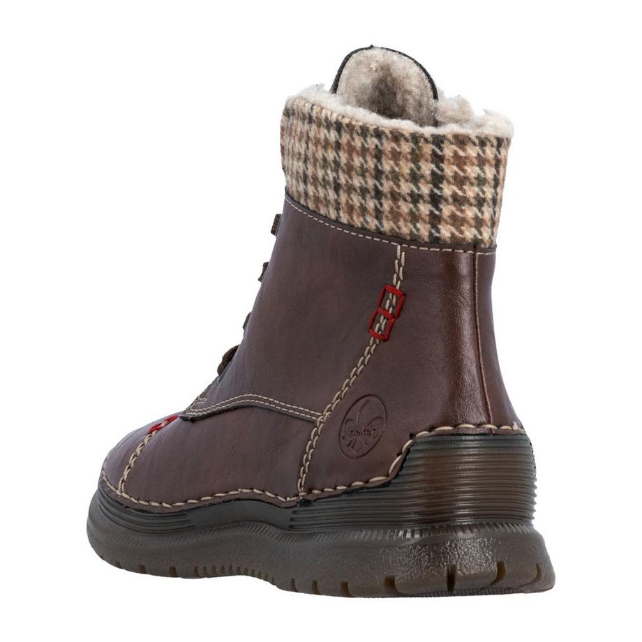 Rieker Stivaletto con lacci e inserto tessile  