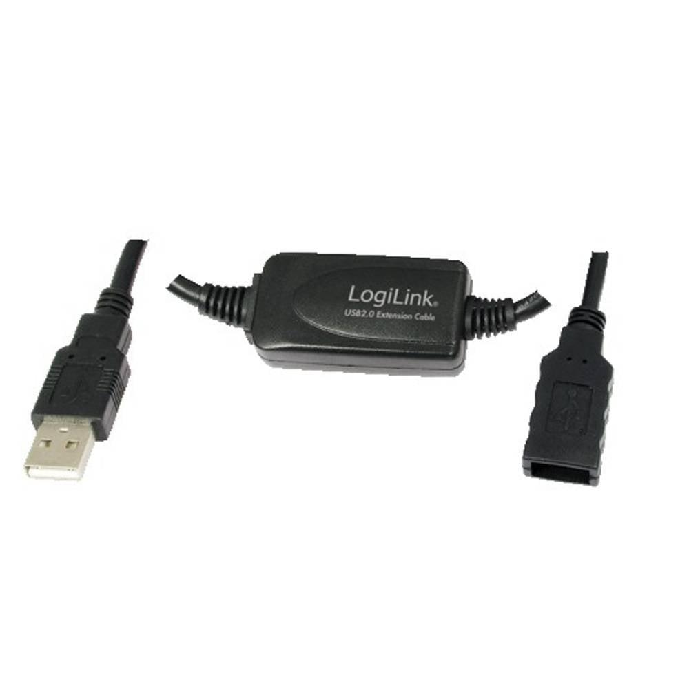 LogiLink  25M USB 2.0 - USB 2.0 M/F cavo USB USB A Nero 