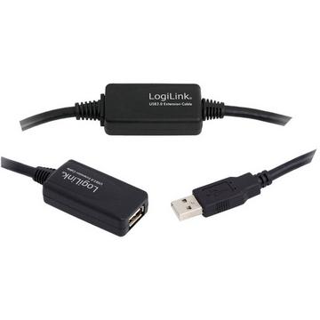 25M USB 2.0 - USB 2.0 M/F cavo USB USB A Nero