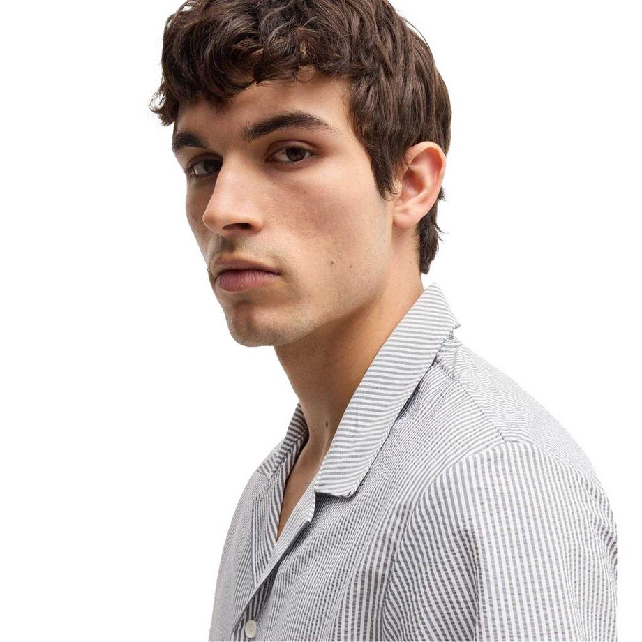 BOSS Camicia Velvetfish a Strisce Maniche Corte  