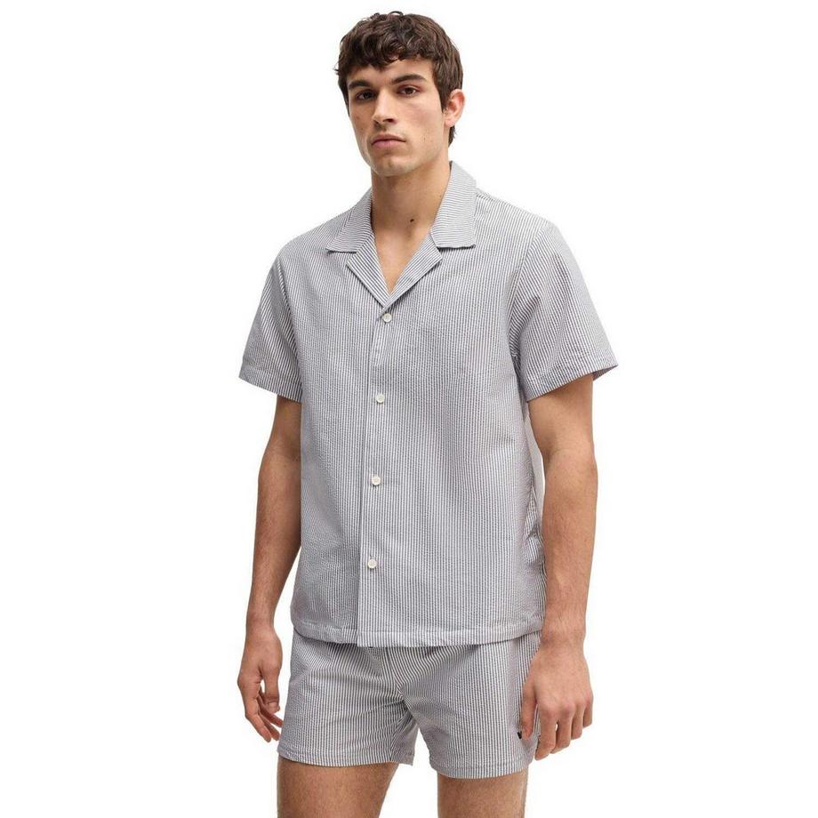 BOSS Camicia Velvetfish a Strisce Maniche Corte  