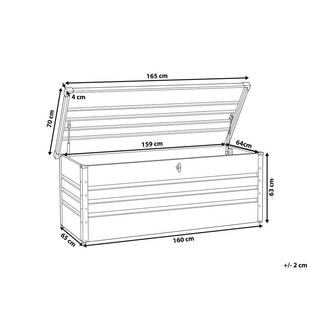 Beliani Aufbewahrungsbox aus Stahl CEBROSA  