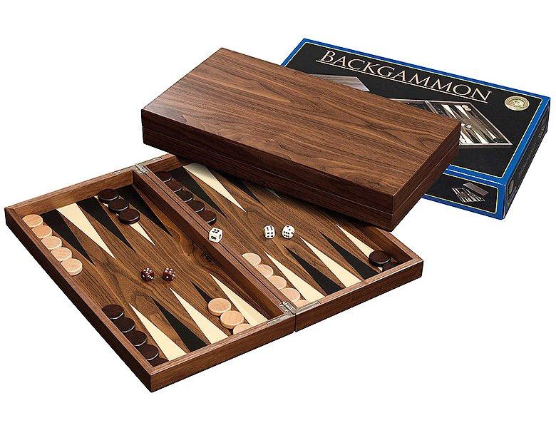 Philos  Spiele Backgammon - Skeloudi - gross - Magnetverschluss 