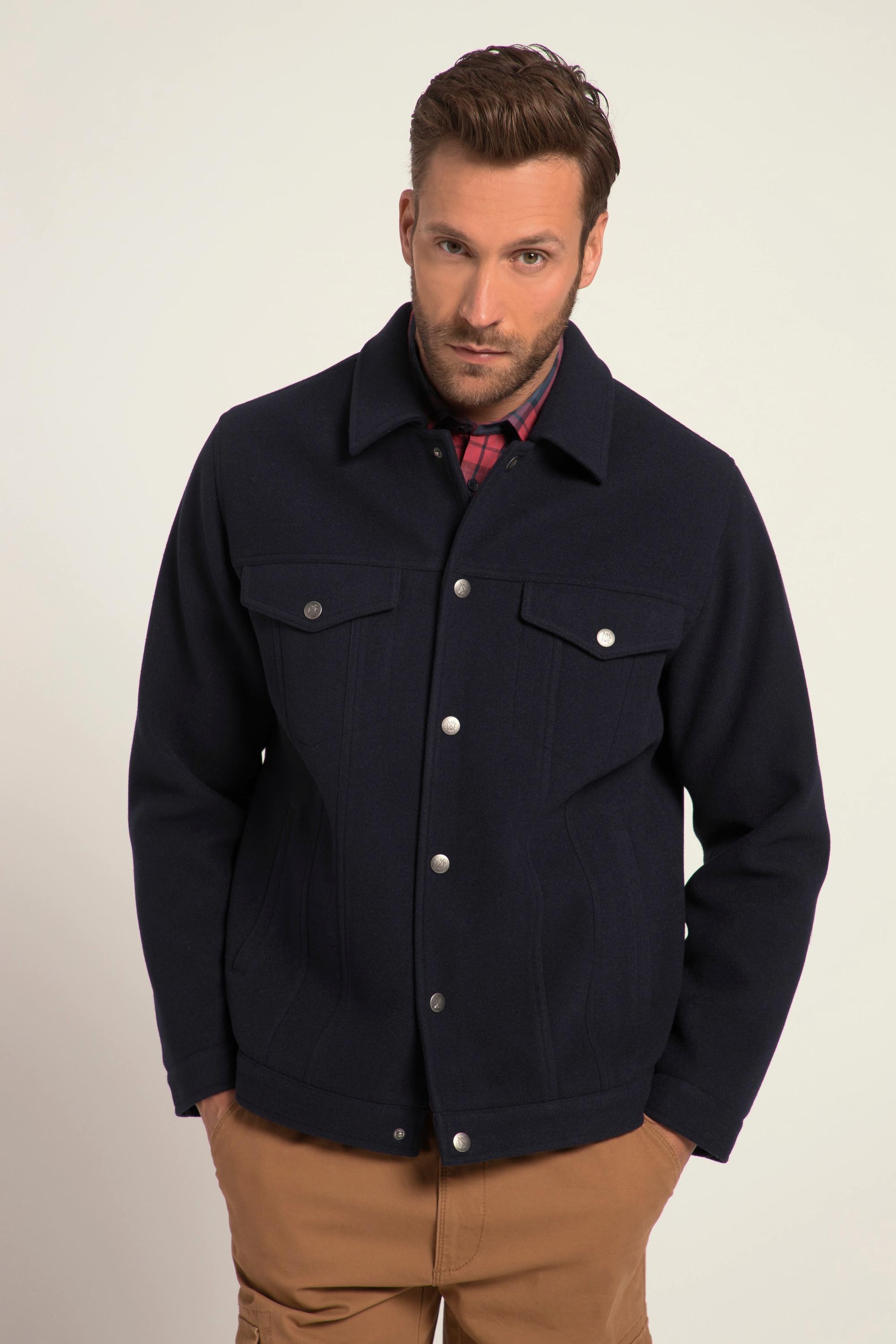 JP1880 Giacca stile trucker con tasche a patta  