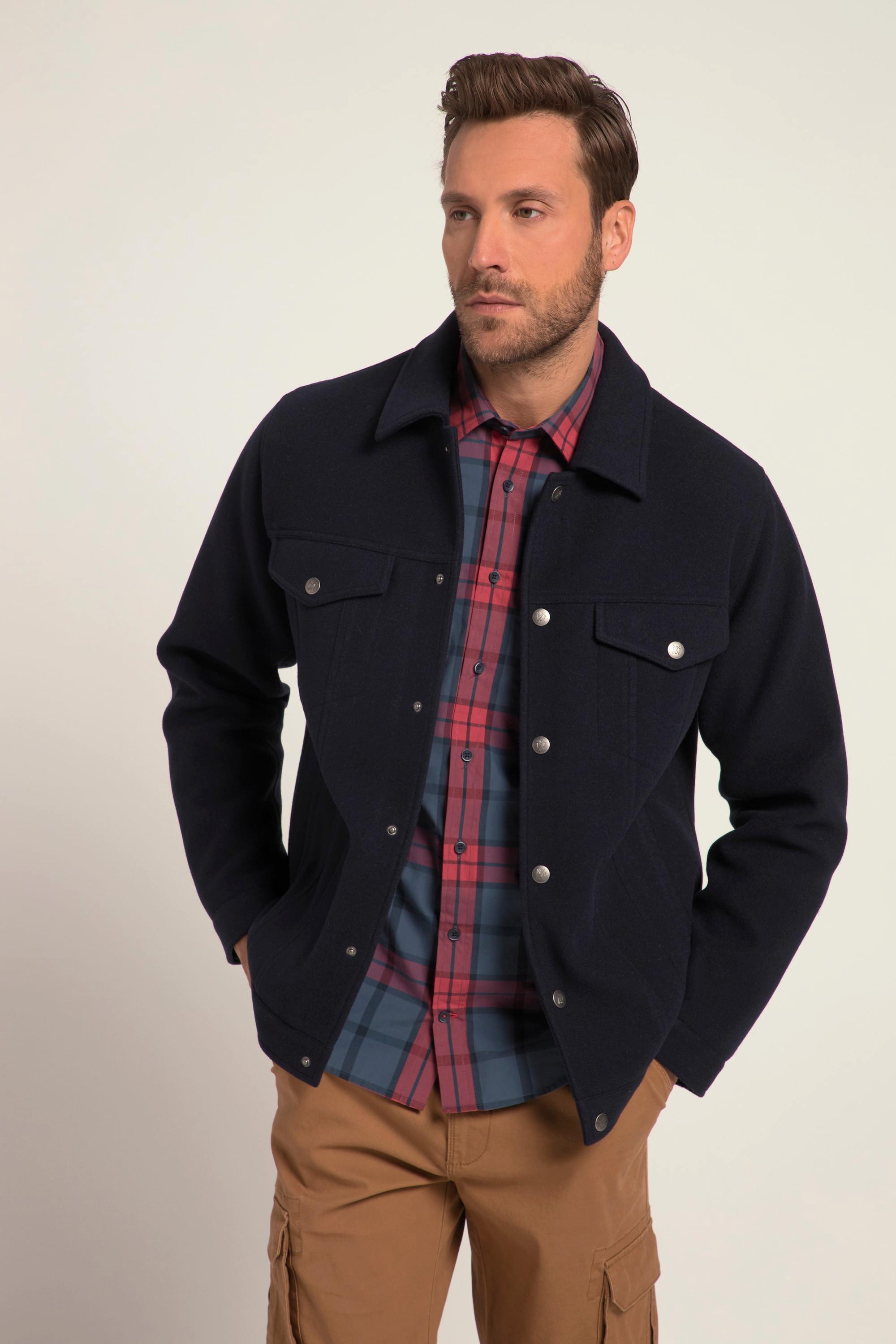 JP1880 Giacca stile trucker con tasche a patta  