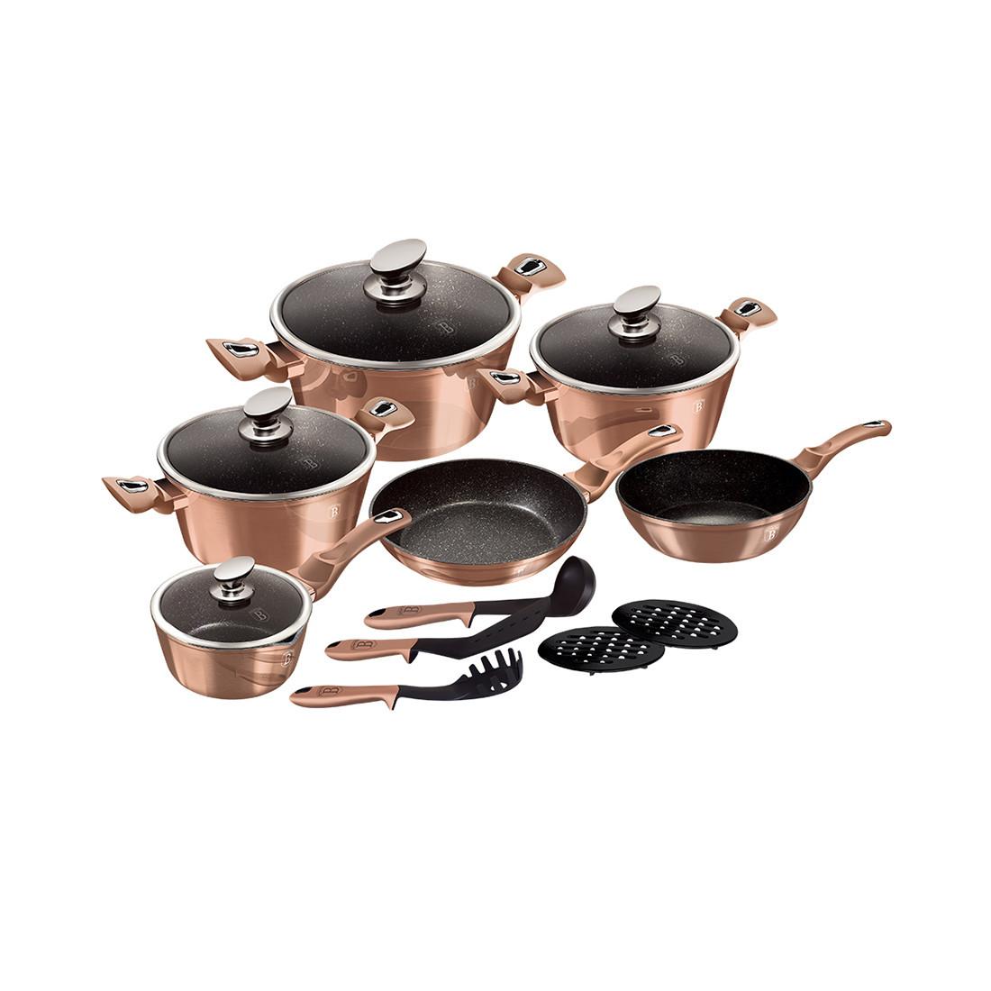 Berlinger Haus 15-teiliges Kochgeschirr-Set Rose Gold Edition  