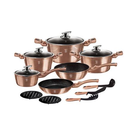 Berlinger Haus 15-teiliges Kochgeschirr-Set Rose Gold Edition  