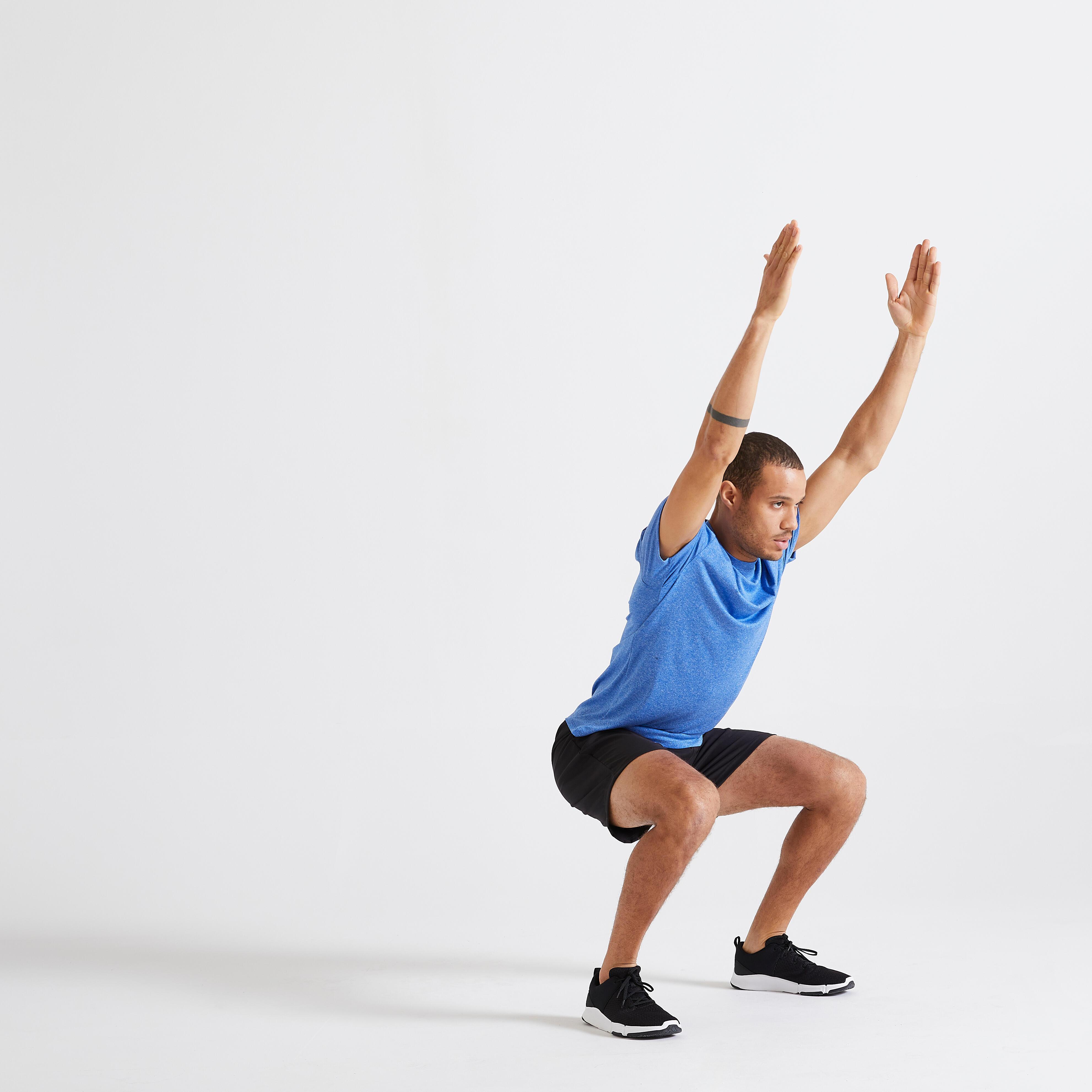 DOMYOS  T-shirt fitness uomo traspirante girocollo sintetico 