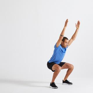 DOMYOS  T-shirt fitness uomo traspirante girocollo sintetico 