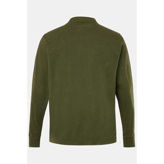 JP1880 Langarm Pikee Poloshirt mit Badges Tall  