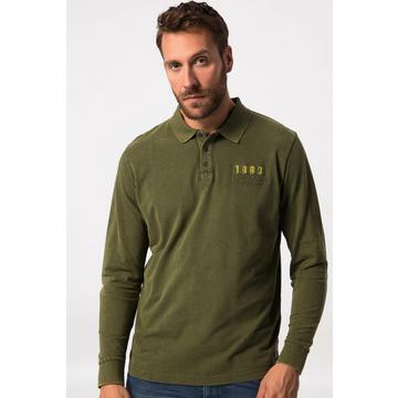 Poloshirt, Langarm, Pikee, Badges, Tall