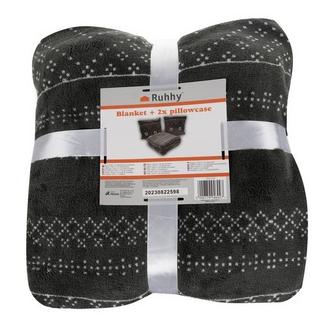 Ruhhy Decke 160x200cm mit 2 Kissenbezügen  