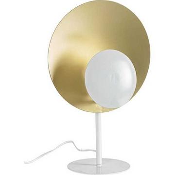 Lampada da tavolo design bianco e oro