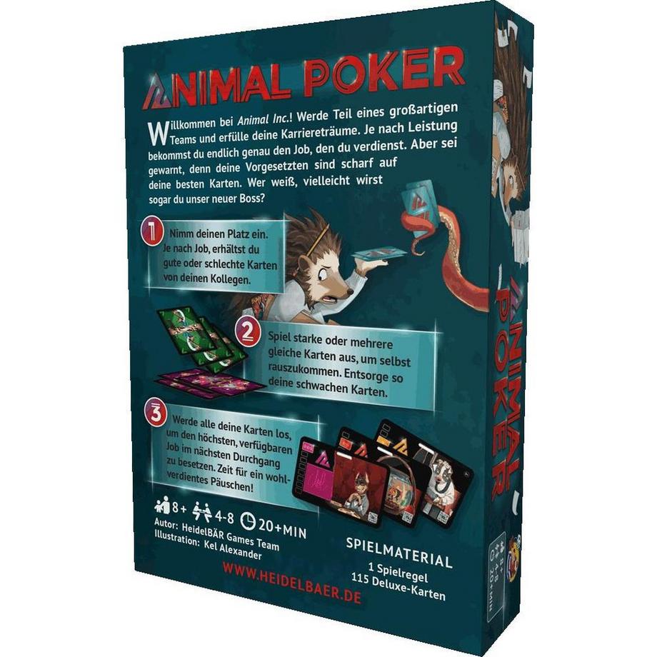 Heidelberger Spieleverlag  Kartenspiel Animal Poker Deutsch 
