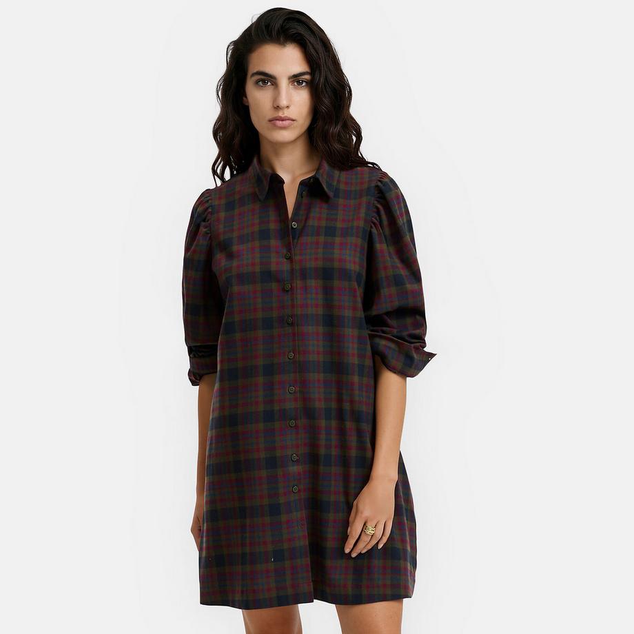 La Redoute Collections Robe courte à carreaux avec foulard  