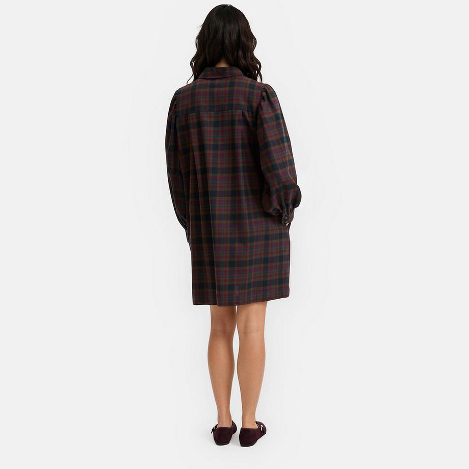 La Redoute Collections Robe courte à carreaux avec foulard  