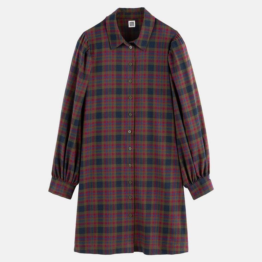 La Redoute Collections Robe courte à carreaux avec foulard  
