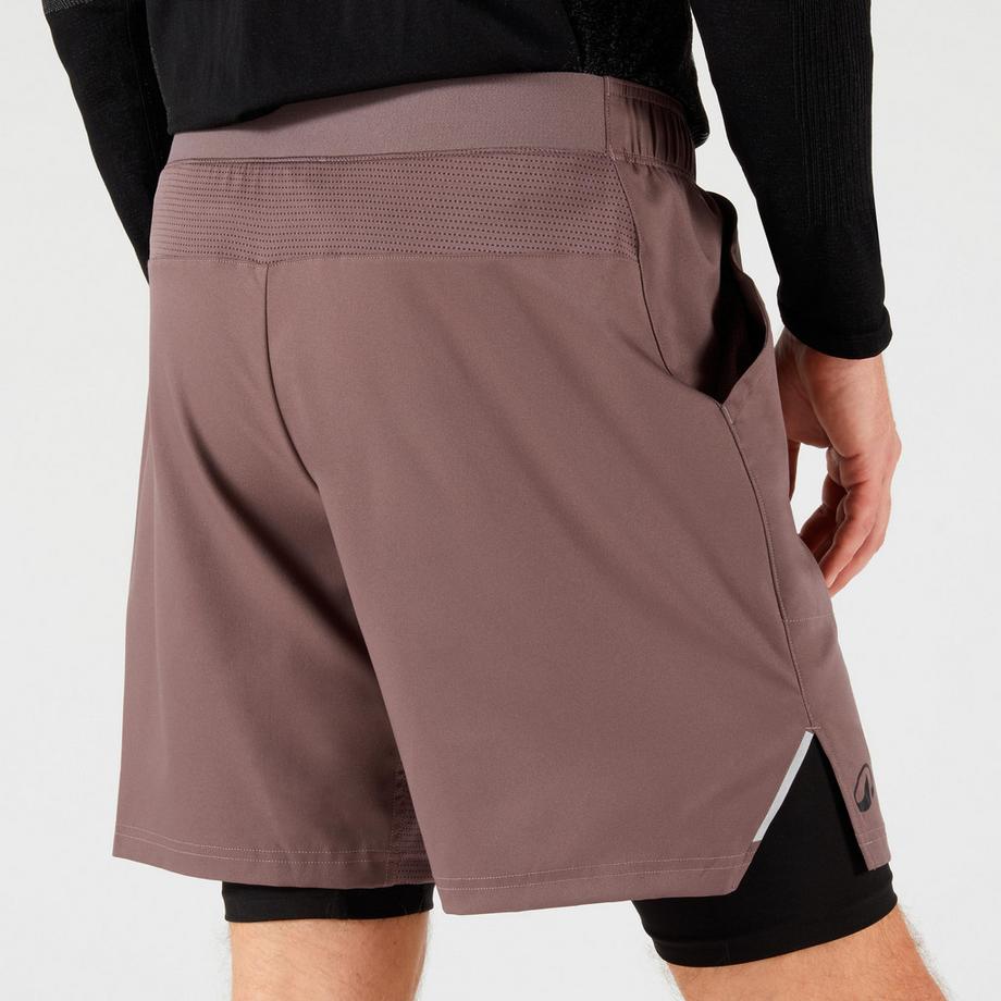 KUIKMA  2-in-1 Tennis-Shorts mit integrierter Thermo-Innenhose Herren-Artengo Thermic 