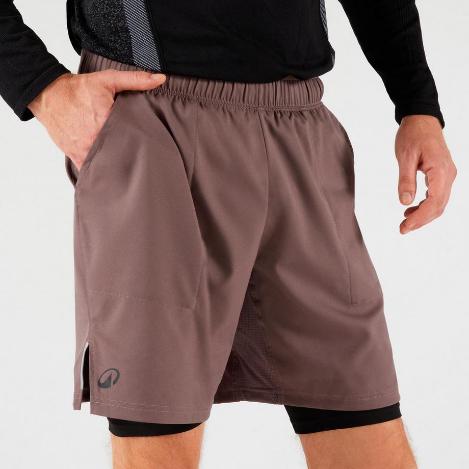 KUIKMA  2-in-1 Tennis-Shorts mit integrierter Thermo-Innenhose Herren-Artengo Thermic 