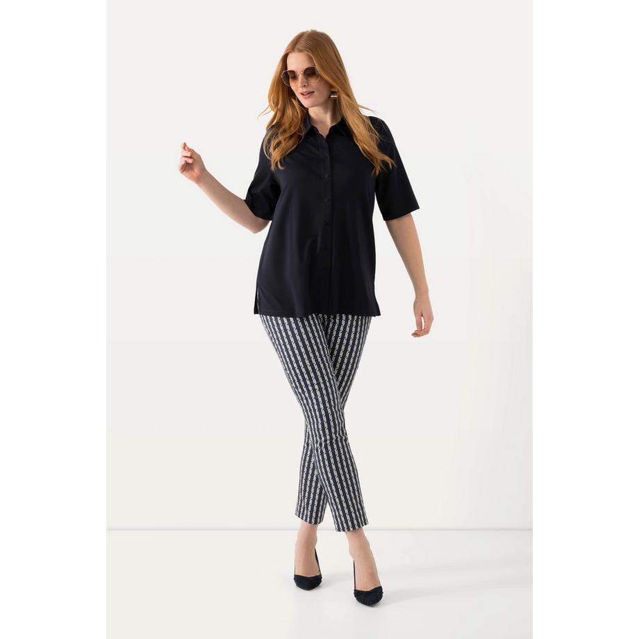 Ulla Popken Pantaloni Sienna in bengalina gamba aderente Graphic  