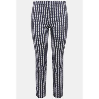 Ulla Popken  Pantaloni di bengalina elasticizzata modello Sienna con taglio della gamba aderente e cintura elastica 