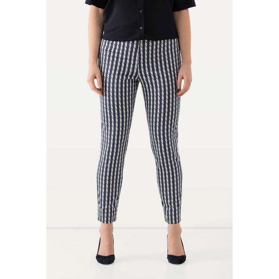 Ulla Popken Pantaloni Sienna in bengalina gamba aderente Graphic  