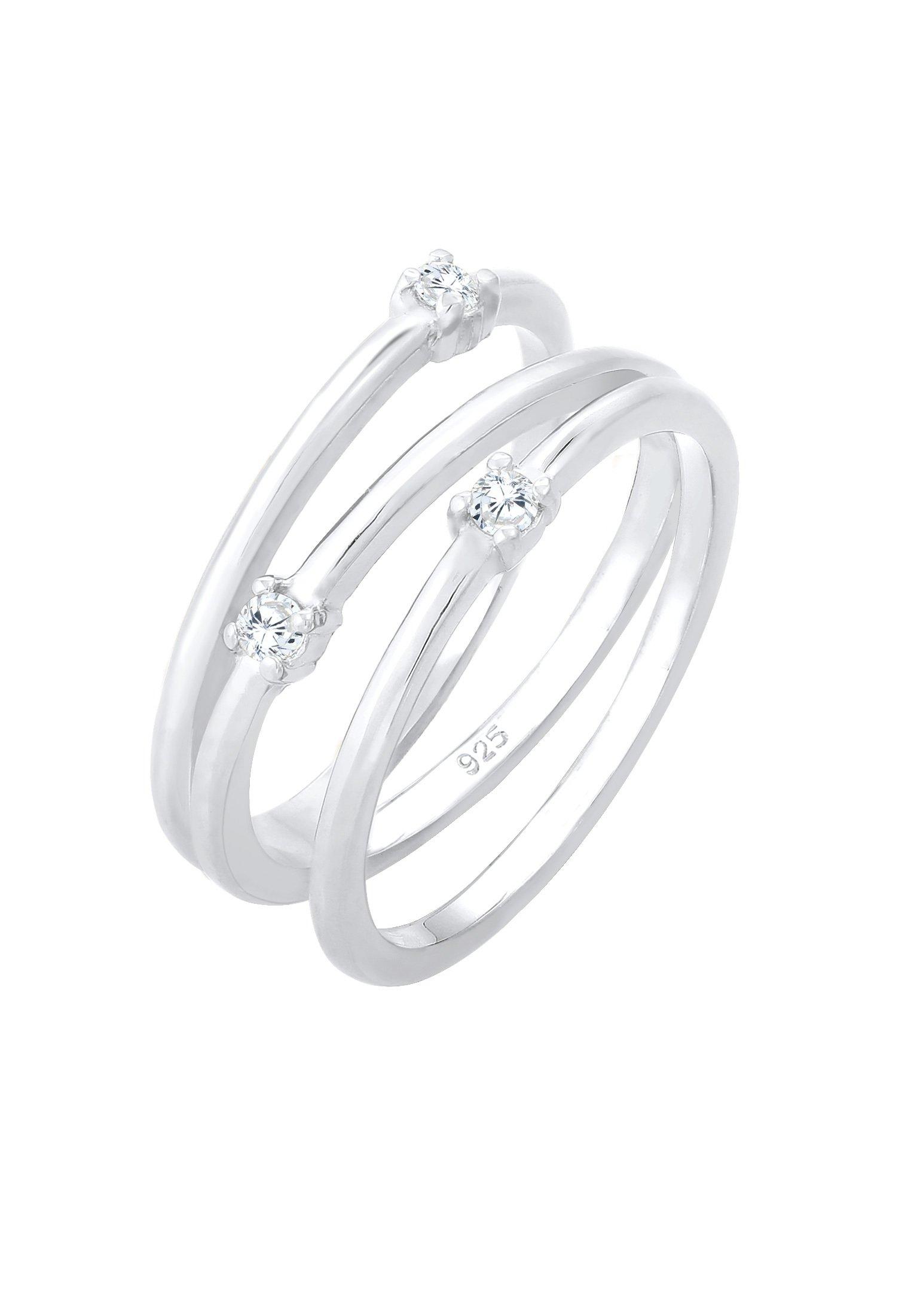 Elli  Ring Wickelring Filigran Zirkonia Trend 925 Silber 