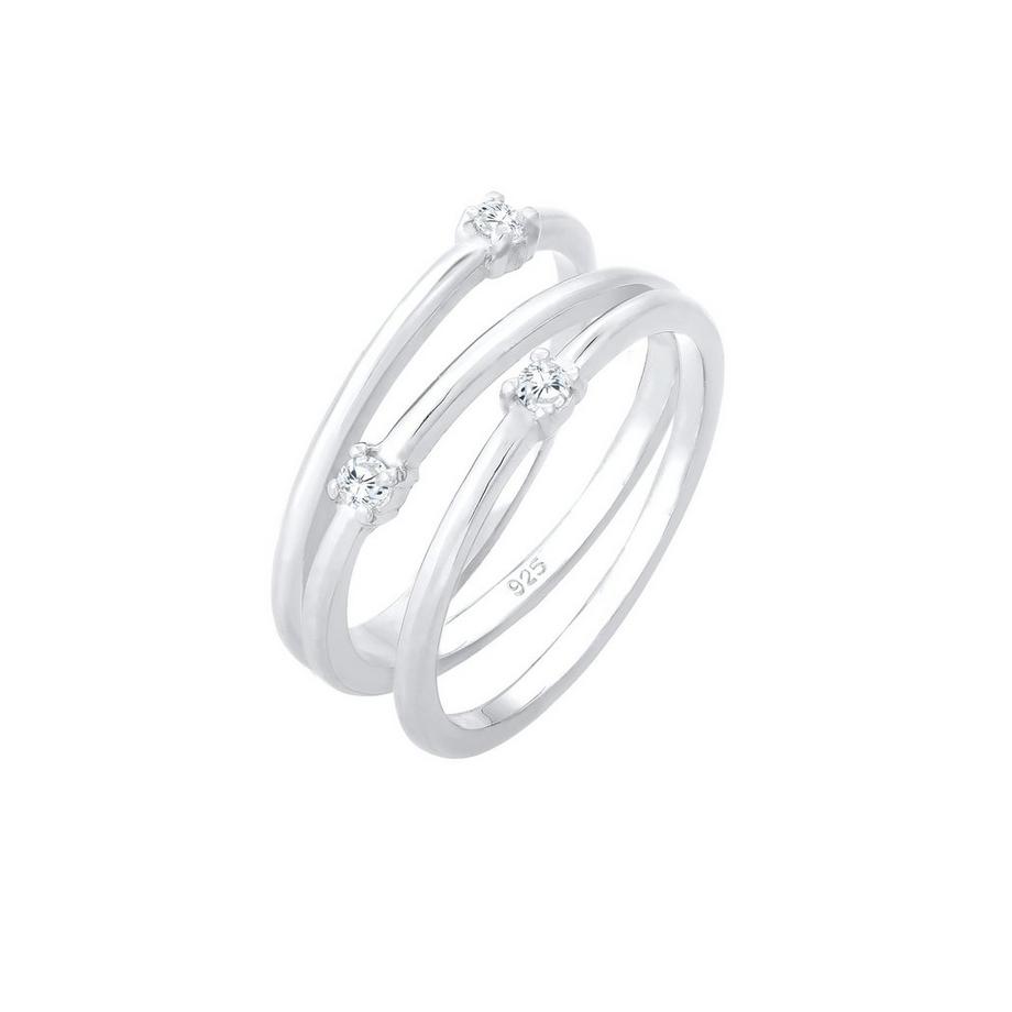 Ring Wickelring Filigran Zirkonia Trend 925 Silber