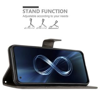 Cadorabo  Hülle für Asus ZenFone 8 Blumen Design Magnetverschluss 