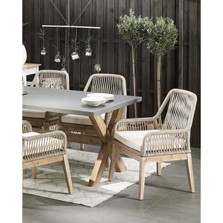 Beliani Set di 2 sedie da giardino con cuscini en Polipropilene Retrò OLBIA  